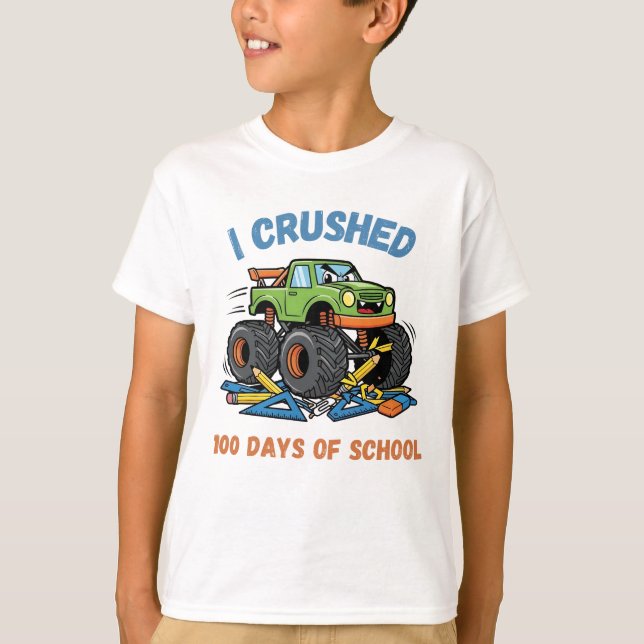T-shirt J'ai pulvérisé 100 jours d'école (Devant)