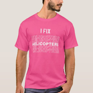 T-shirt J'Ai Réparé Les Hélicoptères, Mécanique Drôle