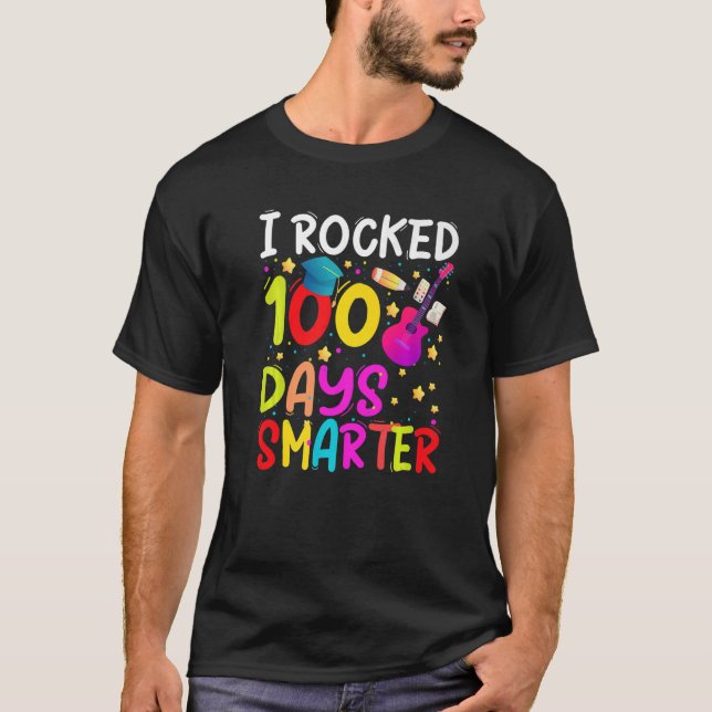 T-shirt J'Ai Rocked 100 Jours Smarter Guitar Music Les Enf (Devant)
