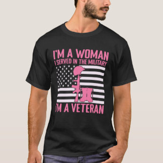 T-shirt J'ai Servi Dans L'Armée, Je Suis une Maman Vétéran