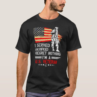 T-shirt J'Ai Servi Je Sacrifié Je Regrette Rien Je suis Vé