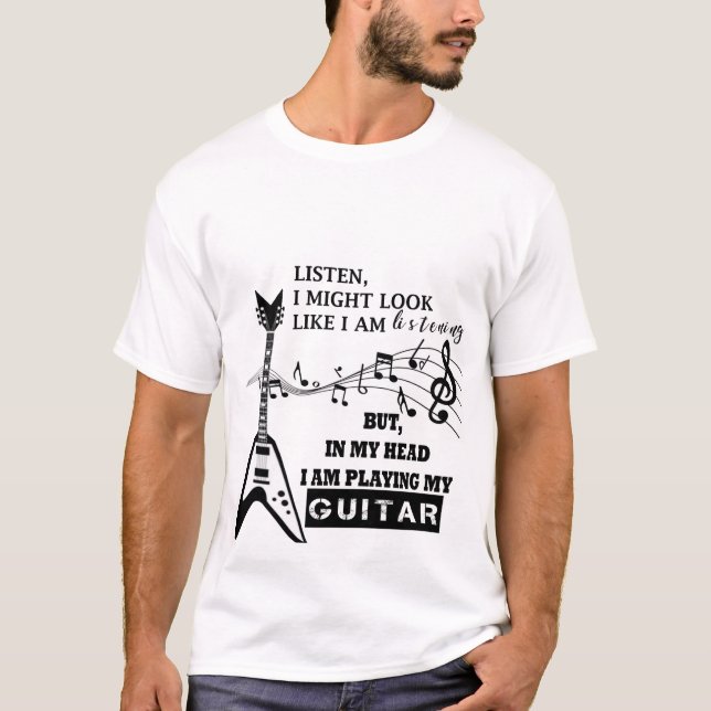 T-shirt J'ai sûrement besoin de toutes ces guitares (Devant)