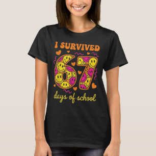 T-shirt J'ai survécu 67 jours d'école 100 jours Six Sept B