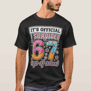 T-shirt J'ai survécu 67 jours d'école drôle 67 professeurs