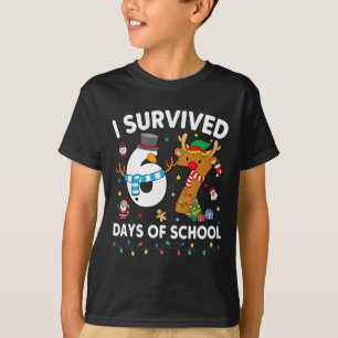 T-shirt J'ai survécu 67 jours d'école drôle mème Six Sept
