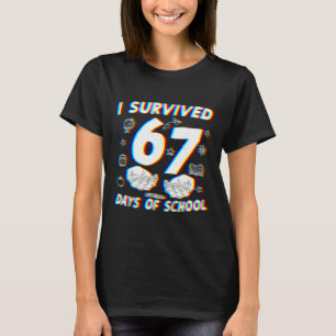 T-shirt J'ai survécu 67 jours d'école garçons filles profe