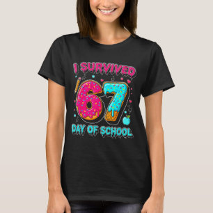 T-shirt J'ai survécu 67 jours d'école Mème drôle Professeu
