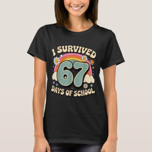 T-shirt J'ai survécu 67 jours d'école Six Sept Meme