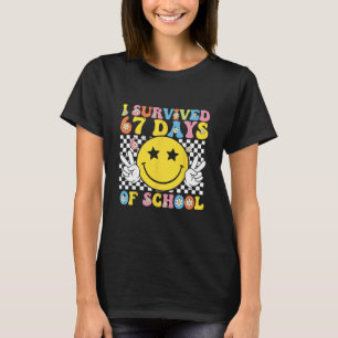 T-shirt J'ai survécu 67 jours d'école Six Sept Mème pour m