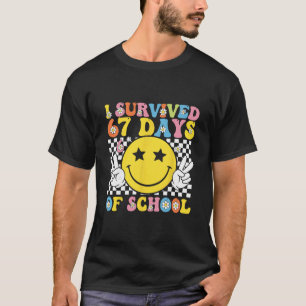 T-shirt J'ai survécu 67 jours d'école Six Sept Mème pour m