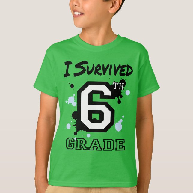 T-shirt J'ai survécu 6e année (Devant)