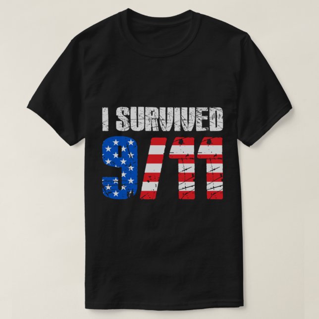 T-shirt J'ai survécu 911 (Design devant)