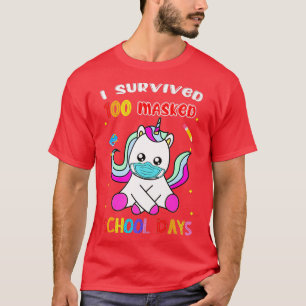 T-shirt J'ai survécu à 100 jour d'école masqué Virtual mig