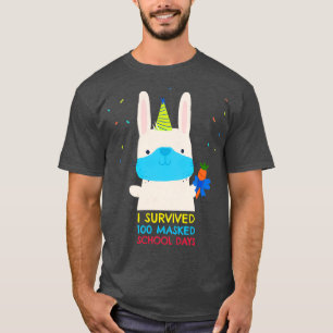 T-shirt j'ai survécu à 100 journées scolaires masquées 17