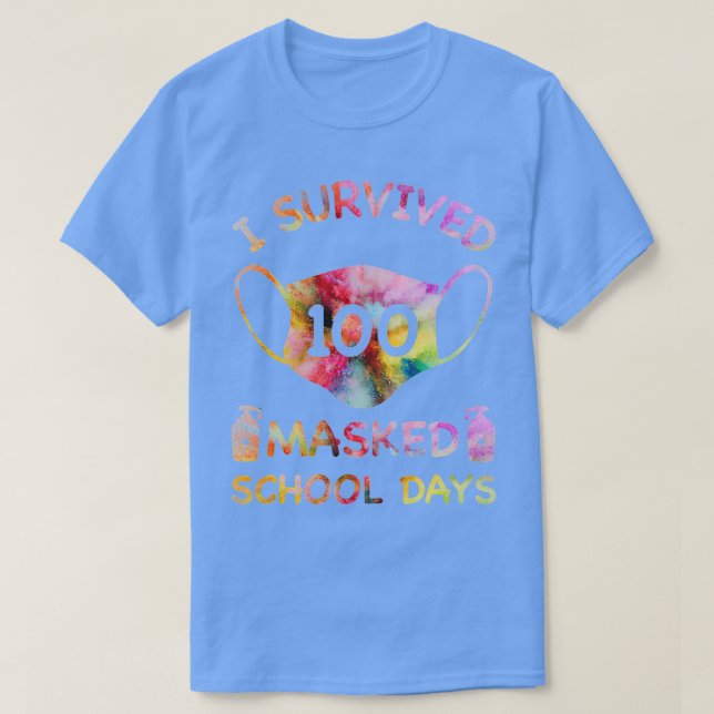 T-shirt J'ai survécu à 100 jours d'école masqués pour Ense (Design devant)