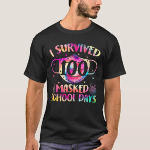 T-shirt J'Ai Survécu À 100 Jours Scolaires Masqués 100E Jo