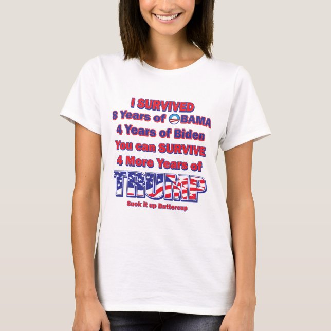 T-shirt J'ai survécu à 8 ans d'Obama (Devant)
