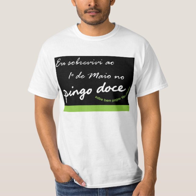 T-shirt J'ai survécu à la 1º de mai dans la pépite sucrée (Devant)