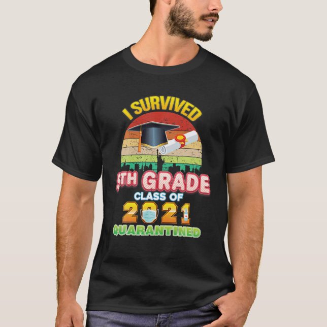T-shirt J'Ai Survécu À La 5E Année De Quarantaine De 2021  (Devant)