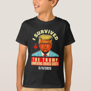 T-shirt J'Ai Survécu À La Baisse Des Drogues De Trump Prin