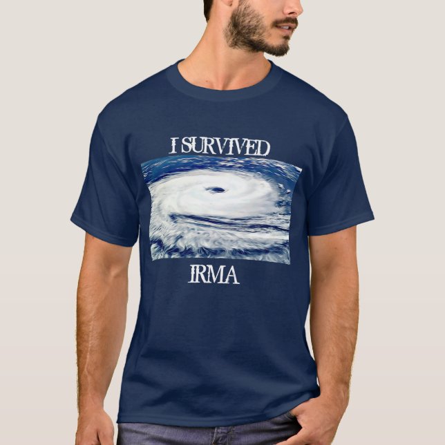 T-SHIRT J'AI SURVÉCU À LA CHEMISE DE L'OURAGAN IRMA (Devant)