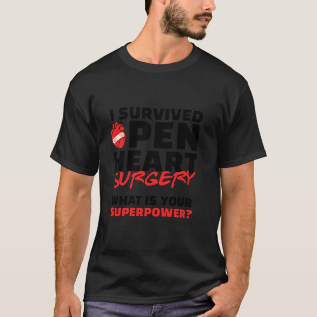 T-shirt J'ai survécu à la chirurgie cardiaque ouverte Atta (Devant)
