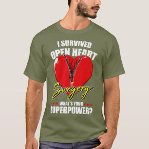 T-shirt J'Ai Survécu À La Chirurgie Du Coeur Ouvert Pour