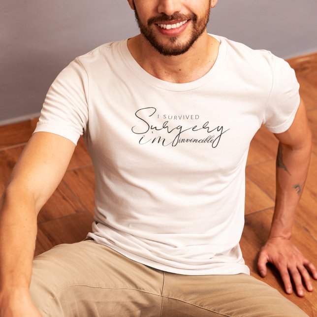 T-shirt J'ai survécu à la chirurgie-Je suis invincible (Créateur téléchargé)