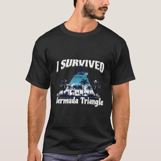 T-shirt J'Ai Survécu À La Croisière De Vacances Du Triangl (Devant)