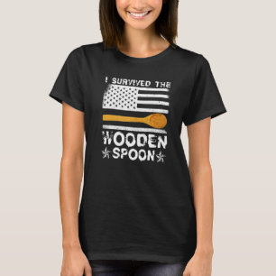 T-shirt J'Ai Survécu À La Cuillère En Bois Drapeau América