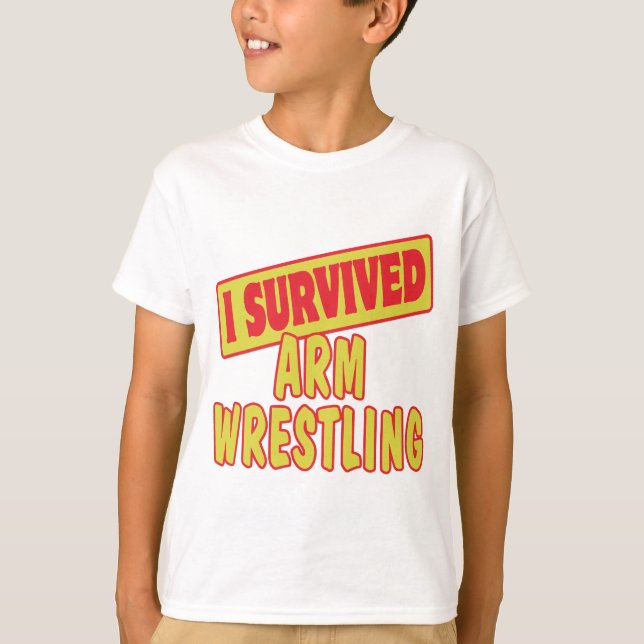 T-SHIRT J'AI SURVÉCU À LA DÉCHETS DE BRAS (Devant)