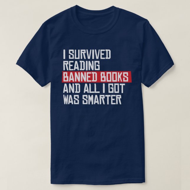 T-shirt J'ai survécu à la lecture de livres interdits (Design devant)