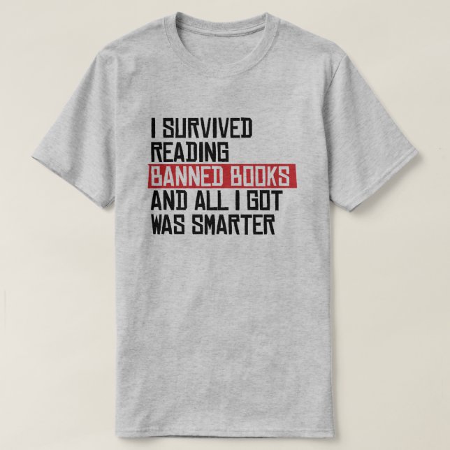 T-shirt J'ai survécu à la lecture de livres interdits (Design devant)