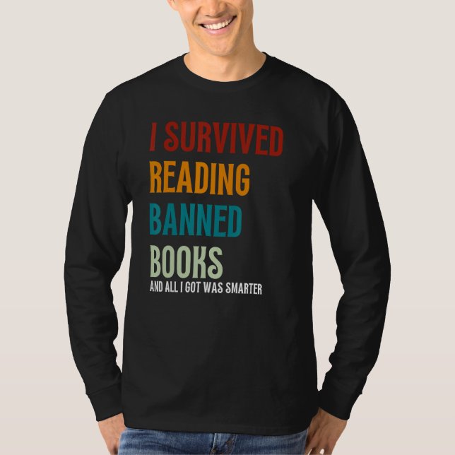 T-shirt J'ai survécu à la lecture de livres interdits  Amo (Devant)