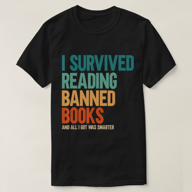 T-shirt J'Ai Survécu À La Lecture Interdite Livres Livre L (Design devant)