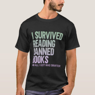 T-shirt J'Ai Survécu À La Lecture Interdite Livres Livre L