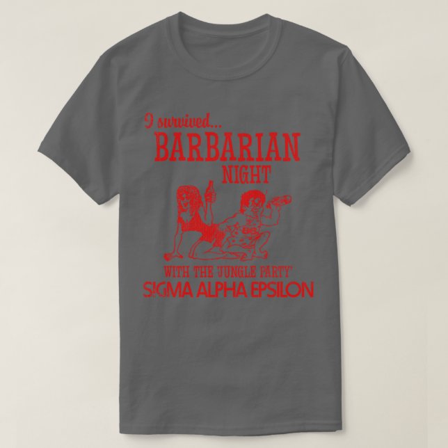 T-shirt J'ai survécu à la nuit barbare (Design devant)