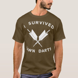 T-shirt J'ai survécu à la pelouse fléchettes amusant le