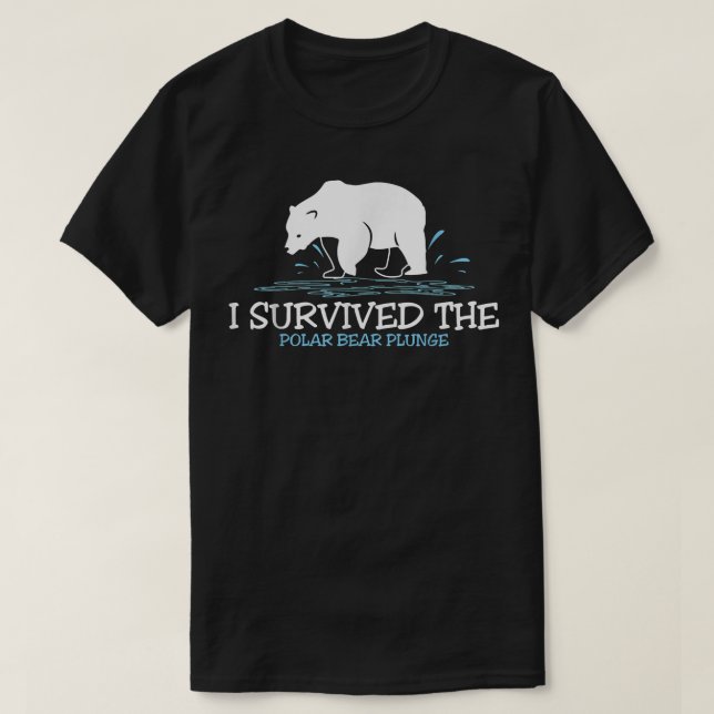 T-shirt J'Ai Survécu À La Plongée De L'Ours Polaire (Design devant)