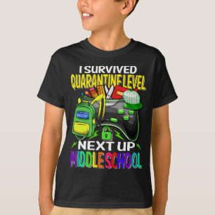 T-shirt J'Ai Survécu À La Quarantaine Suivant Le Jeu Au Mi