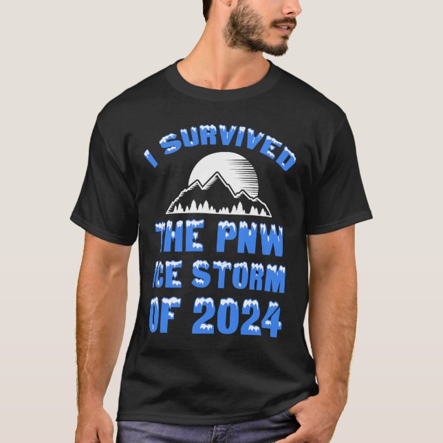 T-shirt J'Ai Survécu À La Tempête De Glace De 2024 De La G (Devant)