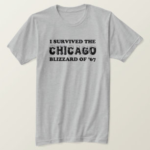 T-shirt J'ai survécu à la tempête de neige de Chicago d