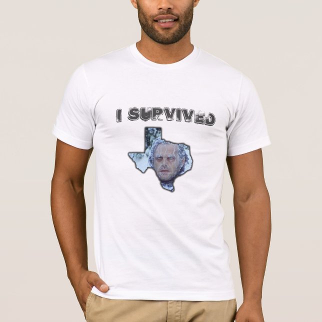 T-shirt J'ai survécu à la tempête de verglas de texas 2021 (Devant)