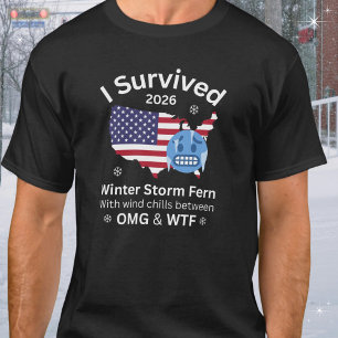 T-shirt J'ai survécu à la tempête hivernale Fern drôle et