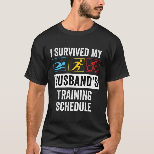 T-shirt J'Ai Survécu À La Triathle Du Programme De Formati (Devant)