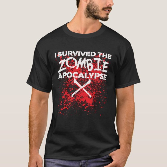 T-shirt J'ai survécu à l'Apocalypse Zombie (Devant)