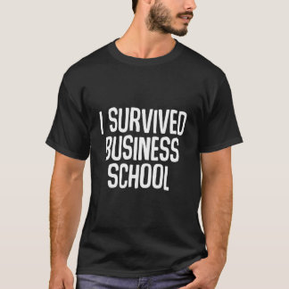 T-shirt J'ai survécu à l'école de commerce Master Diplômé