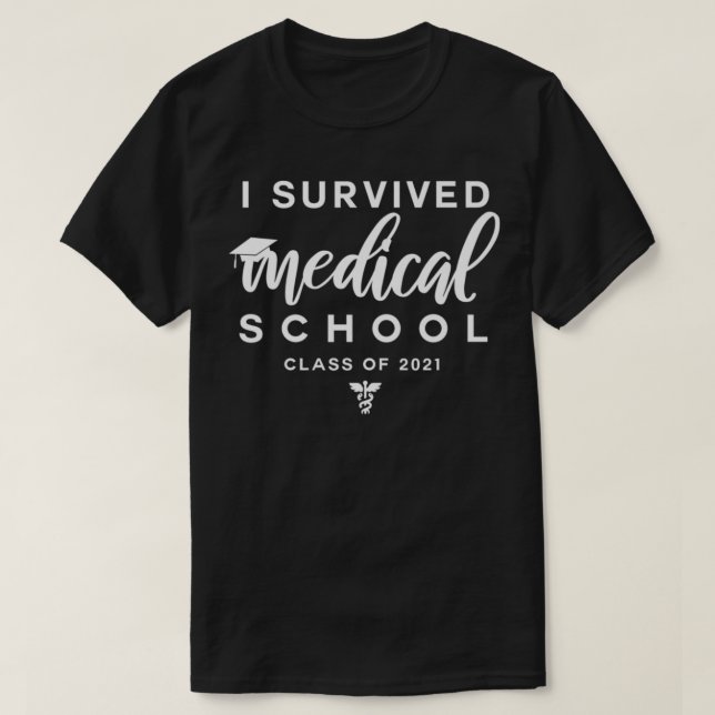 T-shirt J'ai survécu à l'école de médecine 2021 docteur di (Design devant)