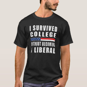 T-shirt J'Ai Survécu À L'École Sans Devenir Libéral - 20