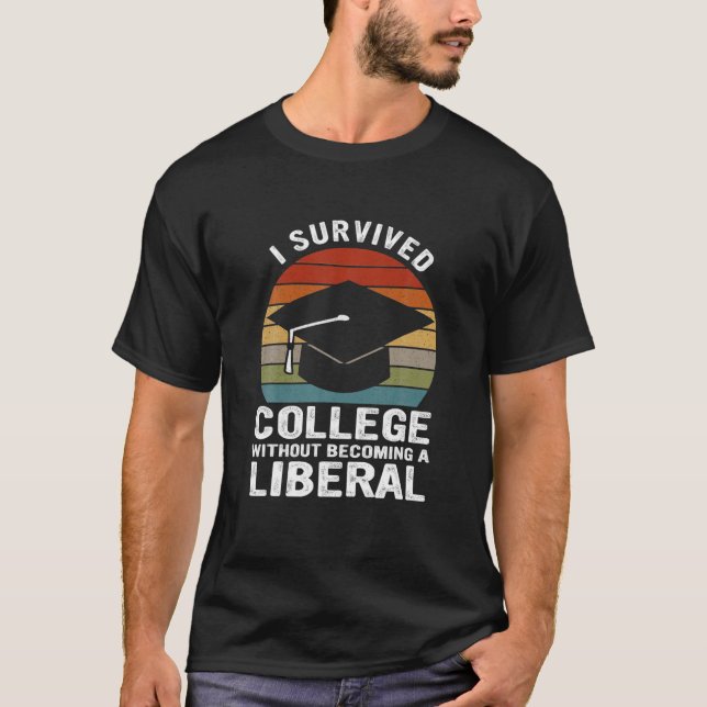 T-shirt J'Ai Survécu À L'École Sans Devenir Une Vigne Libé (Devant)